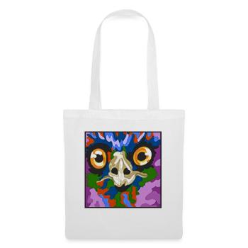 Buntes Tiergeist-Maske Kunstdruck - Stoffbeutel - Weiß - Vorne