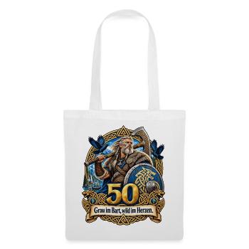 50.Geburtstag - Stoffbeutel - Weiß - Vorne