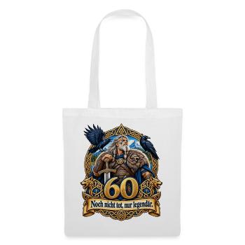 60.Geburtstag - Stoffbeutel - Weiß - Vorne