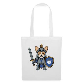 Süßer Corgi Paladin Hund Süßes RPG Gamer Fantasy Geschenk - Stoffbeutel - Weiß - Vorne