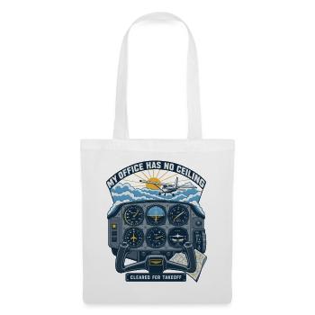 Cockpit Stil Shirt Büro Ohne Decke - Stoffbeutel - Weiß - Vorne
