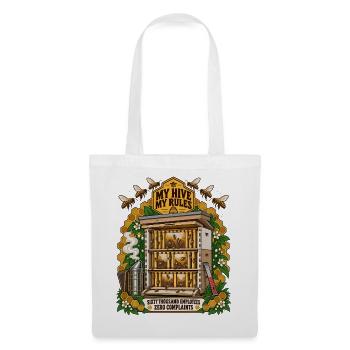 Mein Bienenstock, meine Regeln - Stoffbeutel - Weiß - Vorne