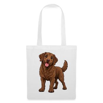 Chesapeake Bay Retriever Kawaii Style – Süßer Hund - Stoffbeutel - Weiß - Vorne