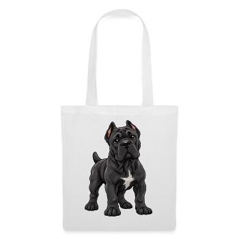 Cane Corso Kawaii Style – Süßer großer Hund - Stoffbeutel - Weiß - Vorne