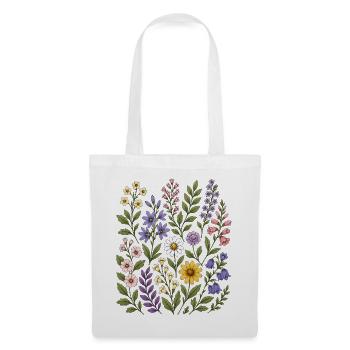 Pastel Wildflowers Daisy Bellflower - Stoffbeutel - Weiß - Vorne