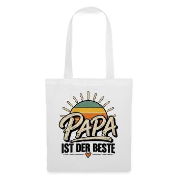 Vatertag Papa ist der Beste Lieblingspapa Kinder  - Stoffbeutel - Weiß - Vorne