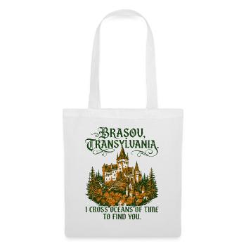 Of Brasov Transylvania Gothic Castle Typography - Stoffbeutel - Weiß - Vorne
