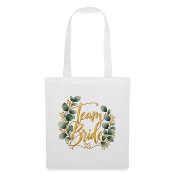 JGA Team Bride Braut Junggesellinnenabschied  - Stoffbeutel - Weiß - Vorne