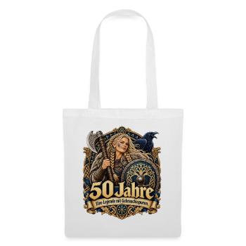 50.Geburtstag Schildmaid - Stoffbeutel - Weiß - Vorne