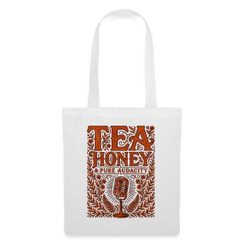 Vocalist Tea Honey And Pure Audacity Music Lover - Stoffbeutel - Weiß - Vorne