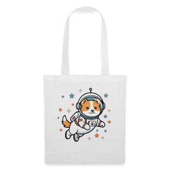 Süßes Corgi-Astronauten-Weltraumhund Süßes Ästhetisches Geschenk - Stoffbeutel - Weiß - Vorne