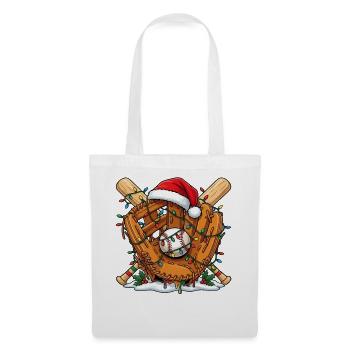 Baseball-Weihnachten - Stoffbeutel - Weiß - Vorne