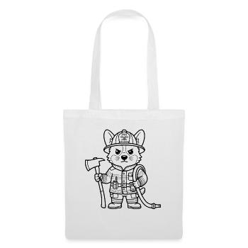 Süßes Corgi-Feuerwehr-Geschenk für Hundeliebhaber - Stoffbeutel - Weiß - Vorne