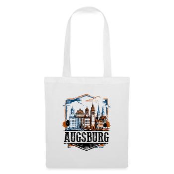 Augsburg Germany Skyline Travel Novelty For - Stoffbeutel - Weiß - Vorne