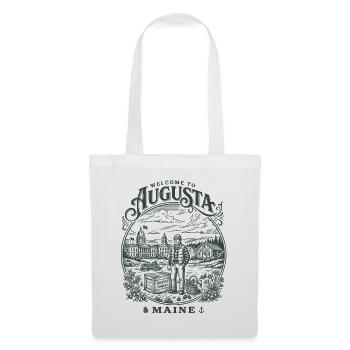 Welcome To Augusta Maine Timber Landscape - Stoffbeutel - Weiß - Vorne