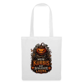 Grimmiger Kürbis König - Stoffbeutel - Weiß - Vorne