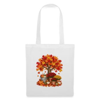 Der Herbst ist mein Lieblingsherbstbaum - Stoffbeutel - Weiß - Vorne