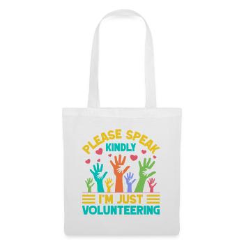 Social Worker Quote Just Volunteering Social Work - Stoffbeutel - Weiß - Vorne