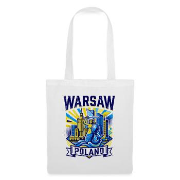 Warsaw Poland Skyline Aug 2026 Zwickau - Stoffbeutel - Weiß - Vorne