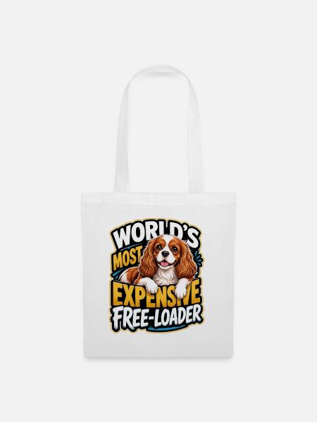 Kavallerier King Charles Spaniel - Stoffbeutel - Weiß