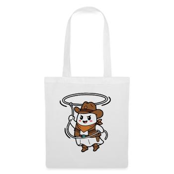 Niedlicher Kawaii-Geist-Cowboy-Halloween-Western - Stoffbeutel - Weiß - Vorne