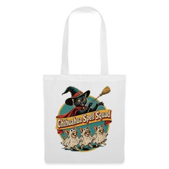 Chihuahua Spell Squad Halloween Hexenkatze - Stoffbeutel - Weiß - Vorne