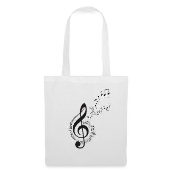 Musiknoten Musik Musiker Notenschlüssel Noten - Stoffbeutel - Weiß - Vorne
