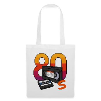 80er Retro - Stoffbeutel - Weiß - Vorne