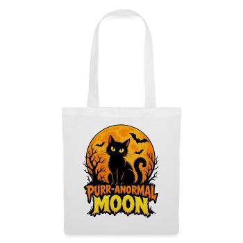 PurrAnormal Moon Katzen-Design - Stoffbeutel - Weiß - Vorne