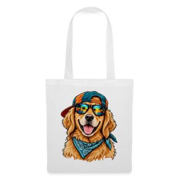 Cooler Golden Retriever – Sommerstrand-Vibes - Stoffbeutel - Weiß - Vorne
