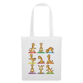 Yoga-Giraffe – Lustige Yoga-Pose Tierliebhaber-Yogi - Stoffbeutel - Weiß - Vorne