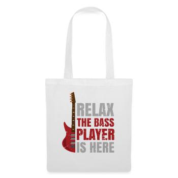 Bass Player E-Bass Bassgitarre Musiker Bassist - Stoffbeutel - Weiß - Vorne