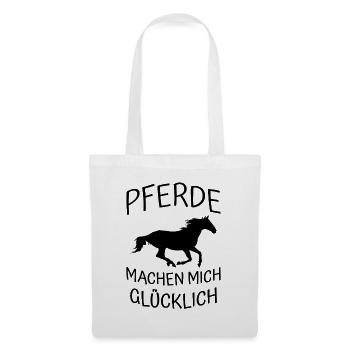 Pferde Glück - Stoffbeutel - Weiß - Vorne