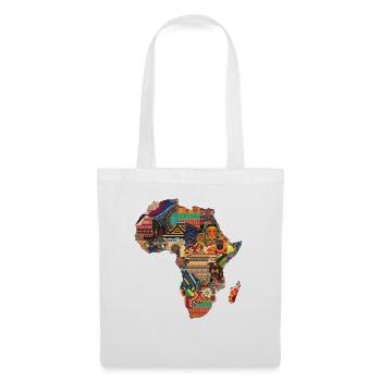 Afrika Karte Reise Backpacker Touristen Souvenir  - Stoffbeutel - Weiß - Vorne