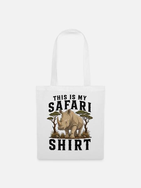 This Is My Safari Rhino - Stoffbeutel - Weiß