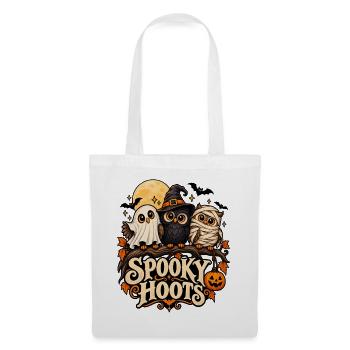 Spooky Hoots Halloween-Eulen - Stoffbeutel - Weiß - Vorne