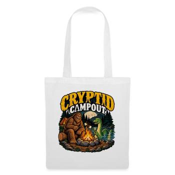 Cryptid Campout: Bigfoot & Snake Campfire - Stoffbeutel - Weiß - Vorne