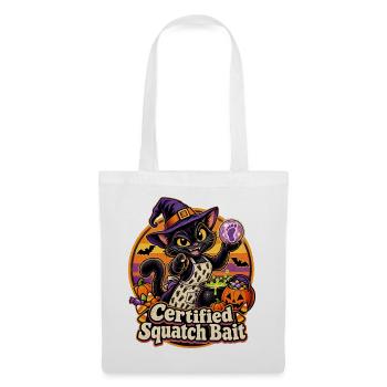 Halloween-Hexenkatze Certified Squatch Bait - Stoffbeutel - Weiß - Vorne