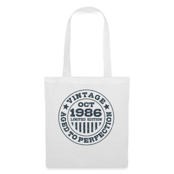Vintage Oktober 1986 Limited Edition Circle - Stoffbeutel - Weiß - Vorne