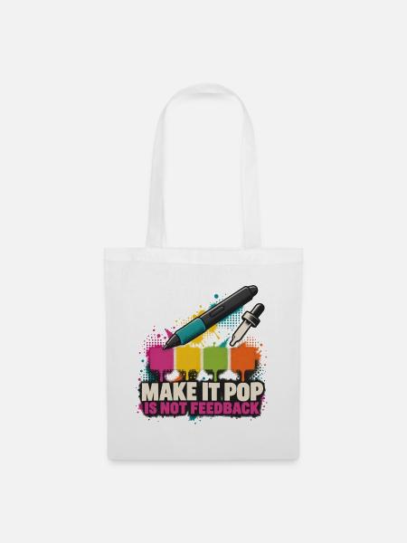 Make It Pop – Kein Feedback - Stoffbeutel - Weiß