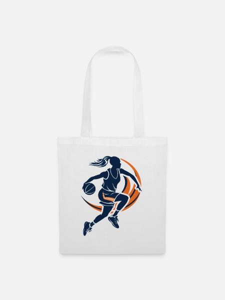 Basketballerin - Stoffbeutel - Weiß
