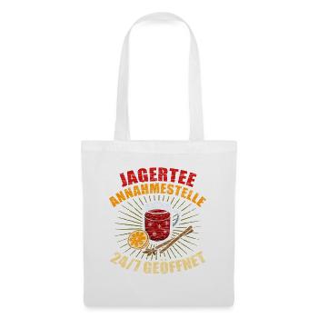 Jagertee Annahmestelle Glühweinstand - Stoffbeutel - Weiß - Vorne