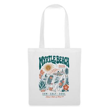Myrtle Beach 2026 Surf & Sonne - Stoffbeutel - Weiß - Vorne