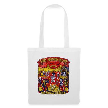 Bar Derry Northern Ireland Vintage Ghouls - Stoffbeutel - Weiß - Vorne