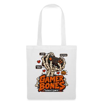 Gamer Bones Anatomie Controller - Stoffbeutel - Weiß - Vorne