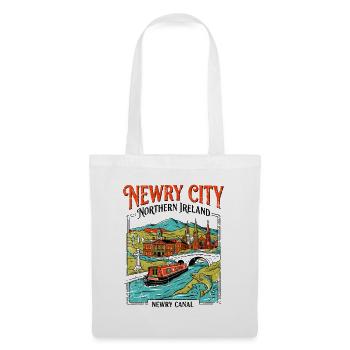 Vintage Newry City Northern Ireland Canal - Stoffbeutel - Weiß - Vorne