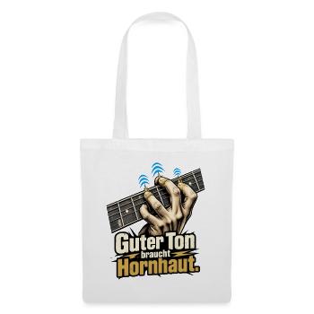 Gitarrist Gitarre spielen Hornhaut Spruch - Stoffbeutel - Weiß - Vorne