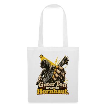 Gitarrist Gitarre Gitarrenspieler Hornhaut - Stoffbeutel - Weiß - Vorne