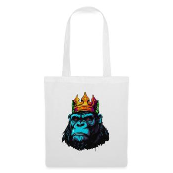 König Gorilla - Stoffbeutel - Weiß - Vorne