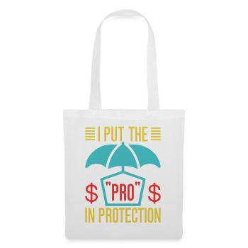 Insurance Agent Pro In Protection Funny Insurance - Stoffbeutel - Weiß - Vorne